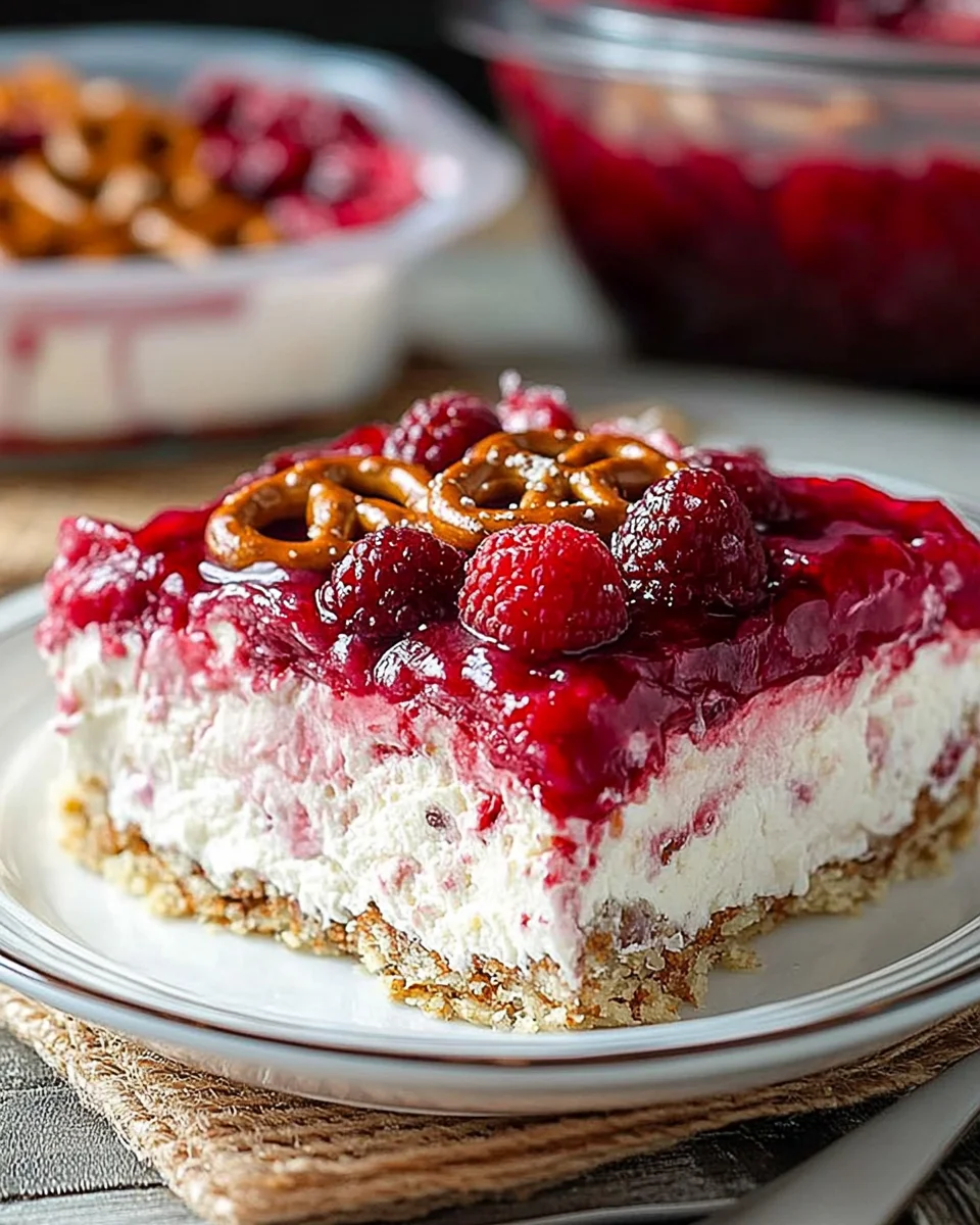 Raspberry Pretzel Delight: A Nostalgic Sweet and Salty Treat - BELLY ...