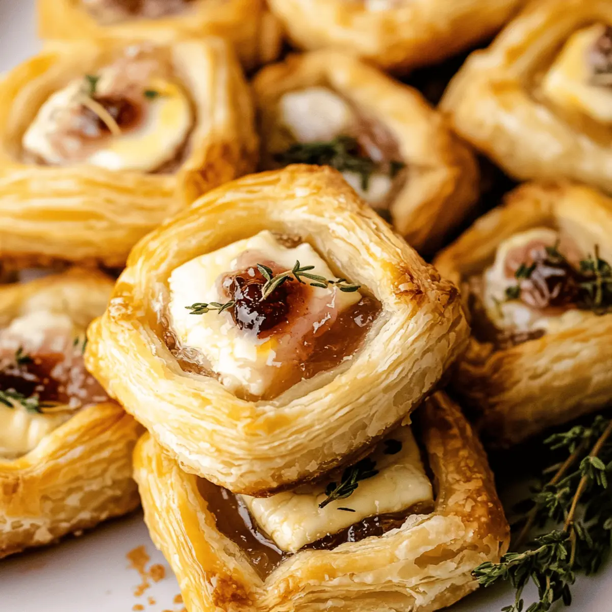 Brie and Jam Puff Pastry Bites