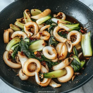 Squid and Bok Choy Stir Fry