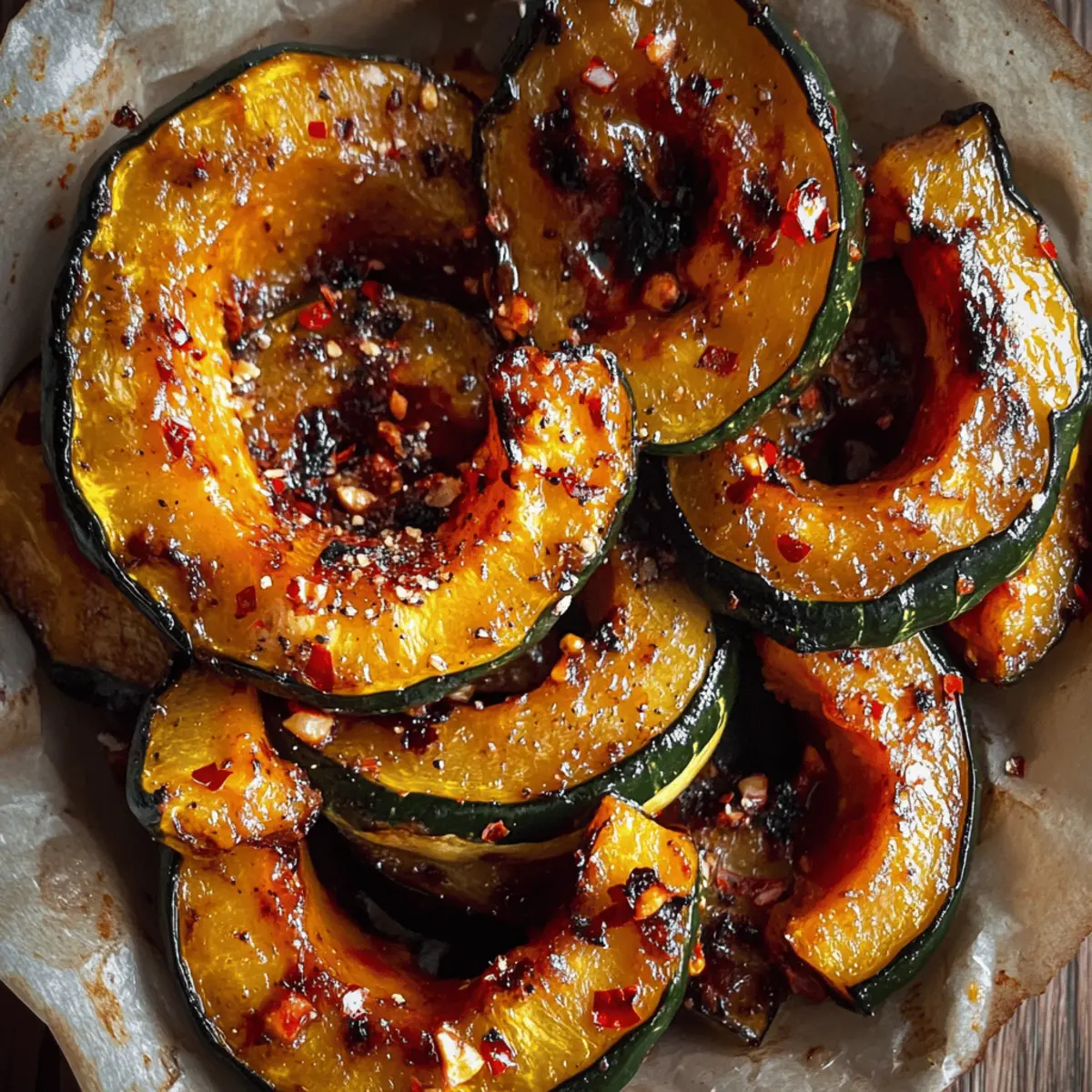 Sweet & Spicy Roasted Patty Pan Squash