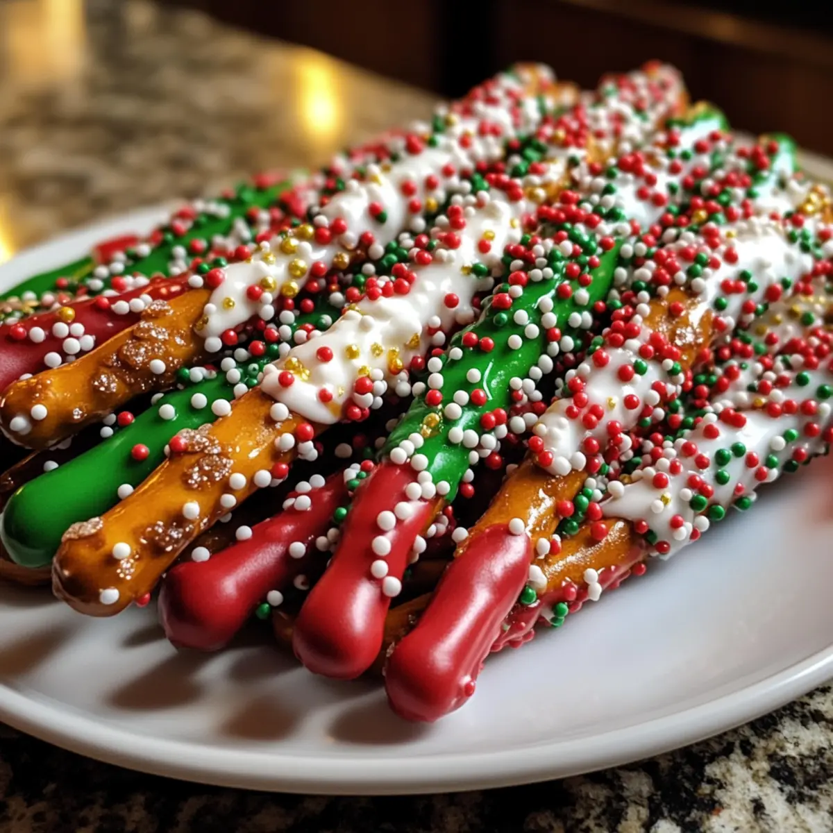 Christmas Pretzel Rods