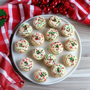 Christmas Sprinkle Cookie Cups