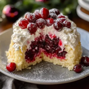 Christmas Cranberry Poke Cake