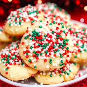 Christmas Sugar Cookies with Sprinkles