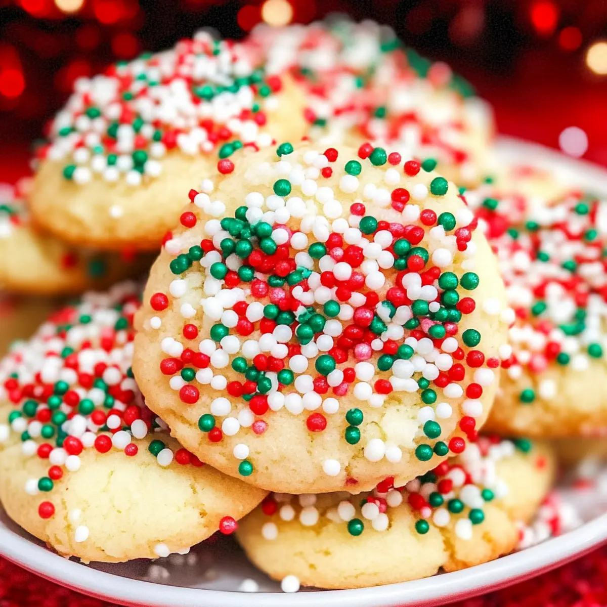 Christmas Sugar Cookies with Sprinkles