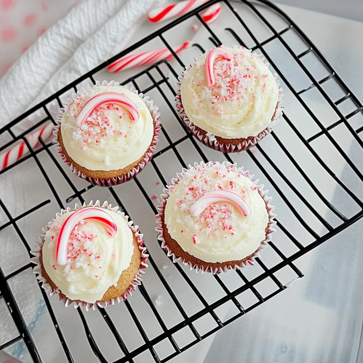 Candy Cane Cupcakes