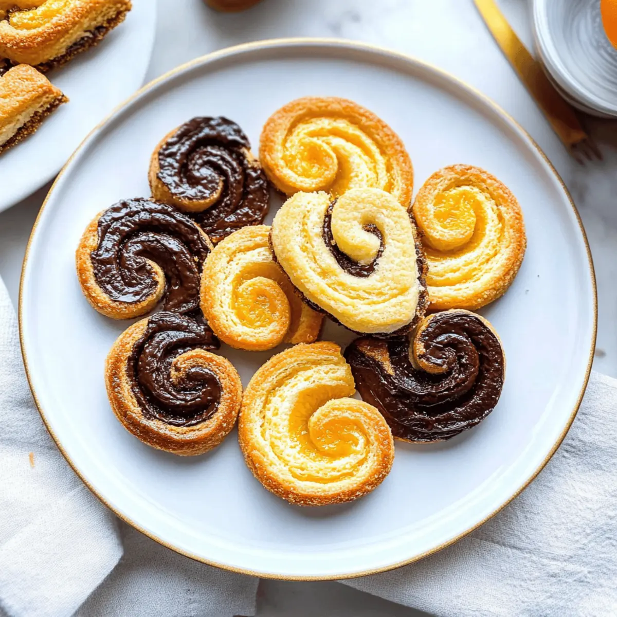 Chocolate-Dipped Orange Palmier Cookies