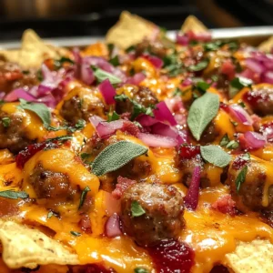 Christmas Nachos with Sausages and Bacon Bliss