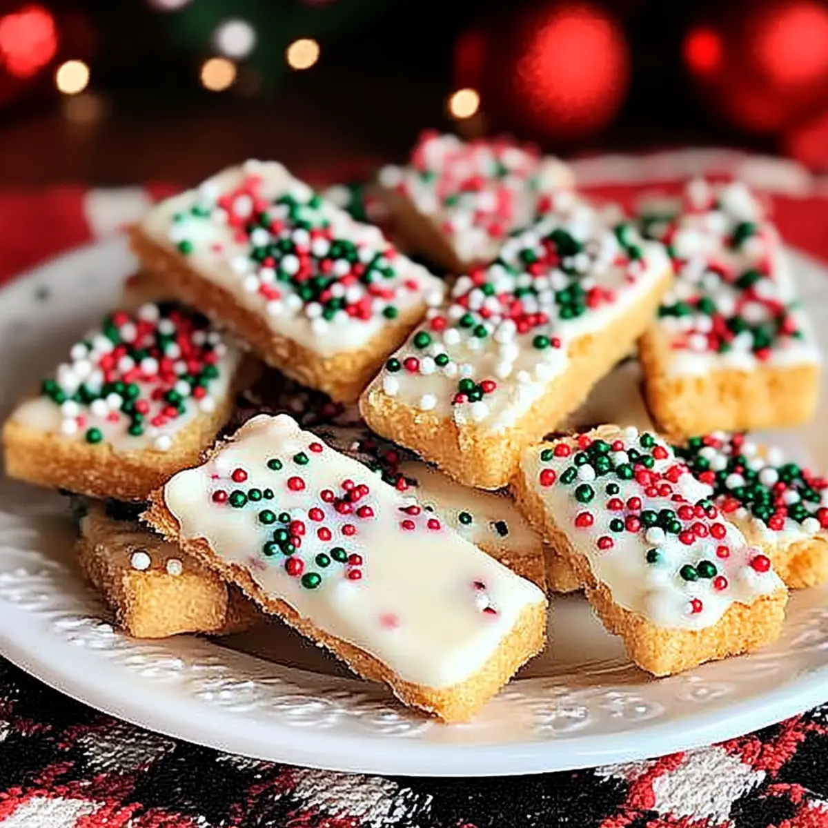 Christmas White Chocolate-Dipped Sugar Wafers