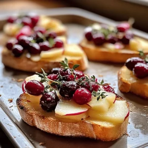 Cranberry Apple Brie Crostini