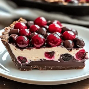 No-Bake Chocolate Cherry Pie