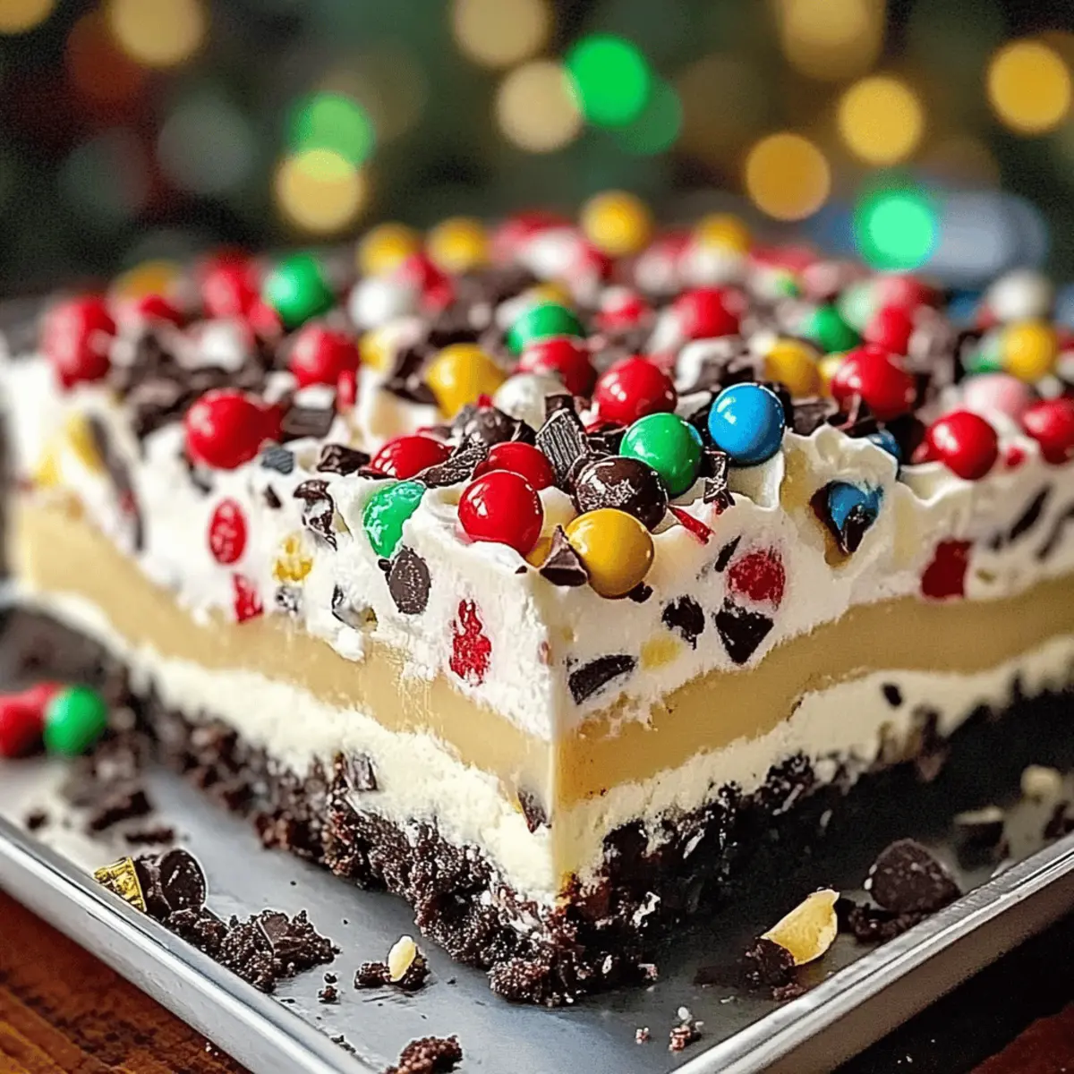 No Bake Christmas Cookie Lasagna