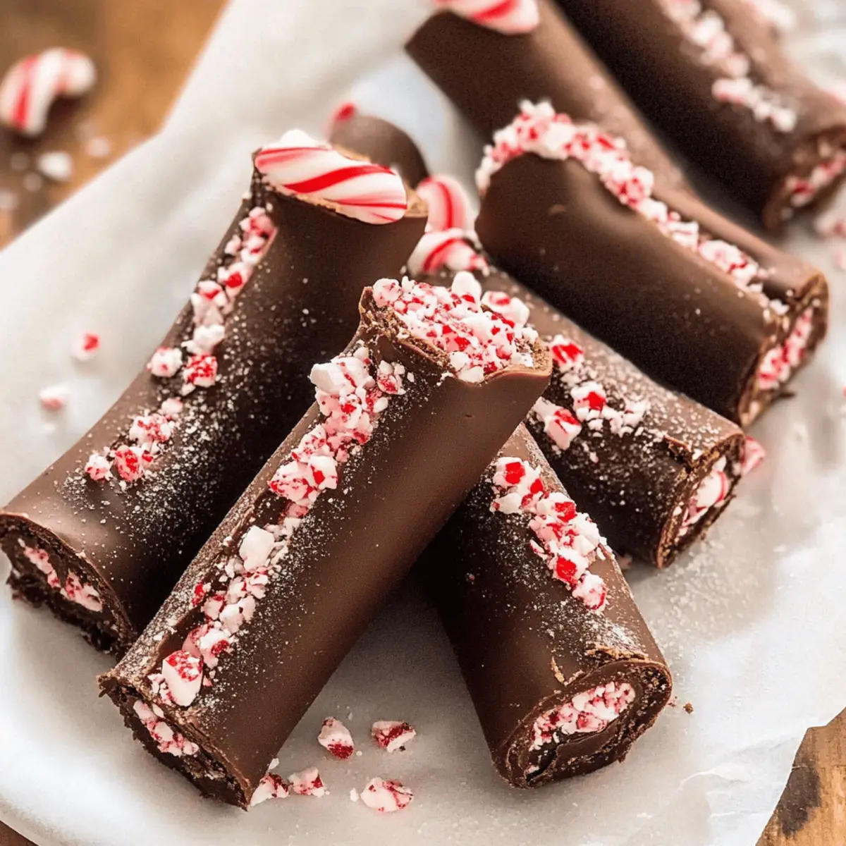 Peppermint Chocolate Roll Cookies