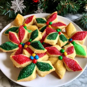 Poinsettia Cookies