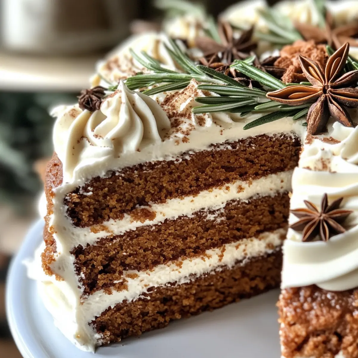 Spiced Gingerbread Wreath Cake