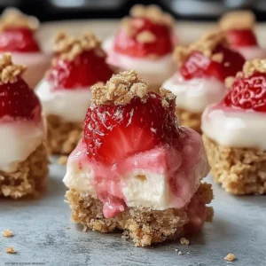 Strawberry Crunch Cheesecake Bites