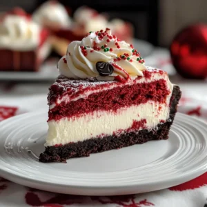 Christmas Red Velvet Cheesecake
