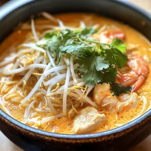 Coconut Curry Soup with Rice Noodles