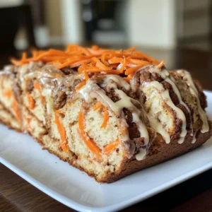 Carrot Cake Babka with Cardamom Cream Cheese Drizzle