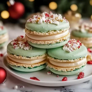 Christmas Tree Cake Macarons