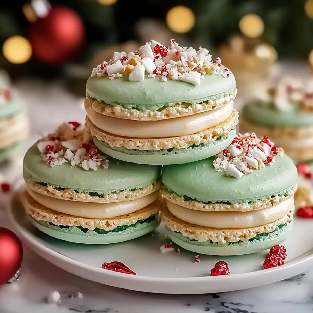 Christmas Tree Cake Macarons