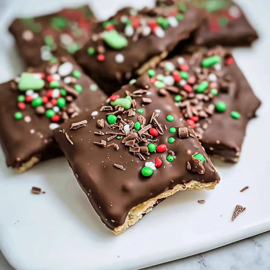 Mint Chocolate Covered Graham Crackers