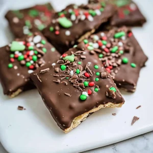 Mint Chocolate Covered Graham Crackers