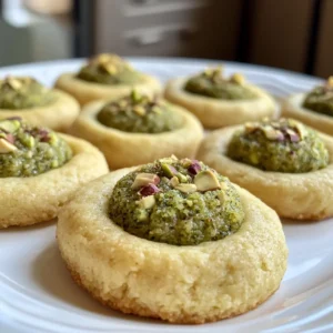 Pistachio Thumbprint Cookies