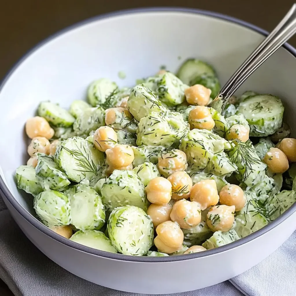 Cucumber Chickpea Dill Salad