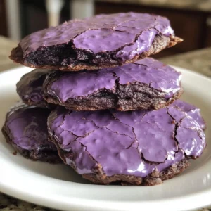 30-Minute Ube Brownie Cookies