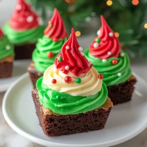Frosted Christmas Brownies