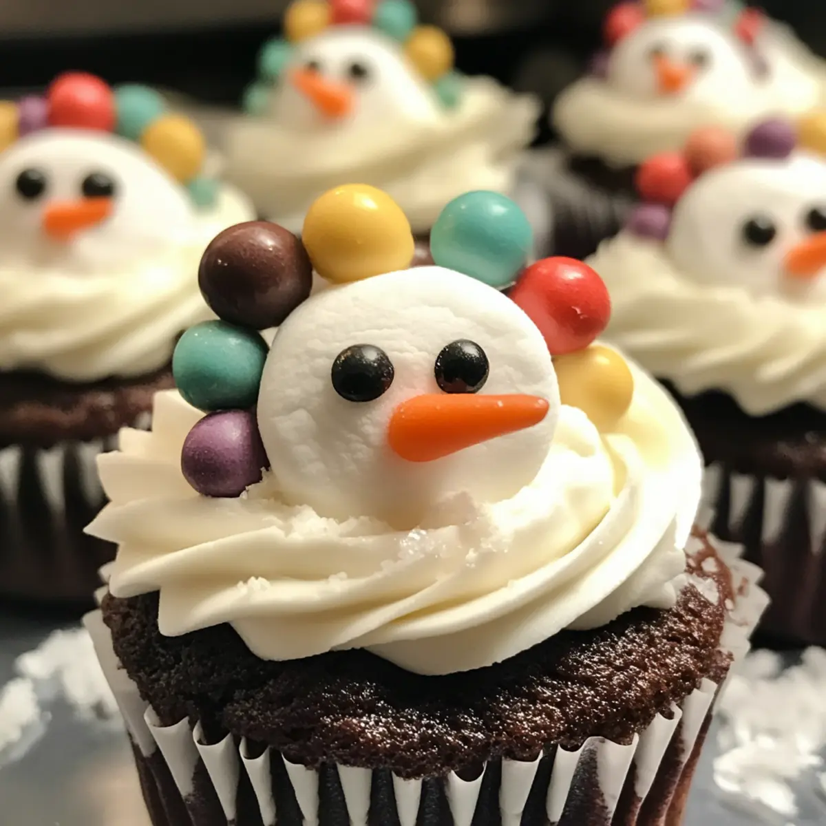 Snowman Cupcakes