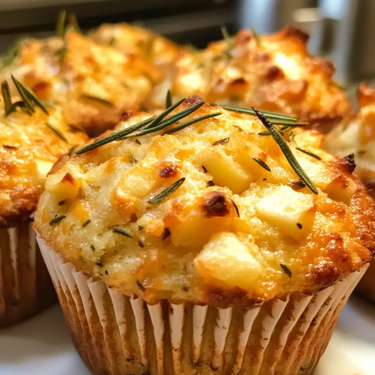 Apple Cheddar Muffins with Rosemary