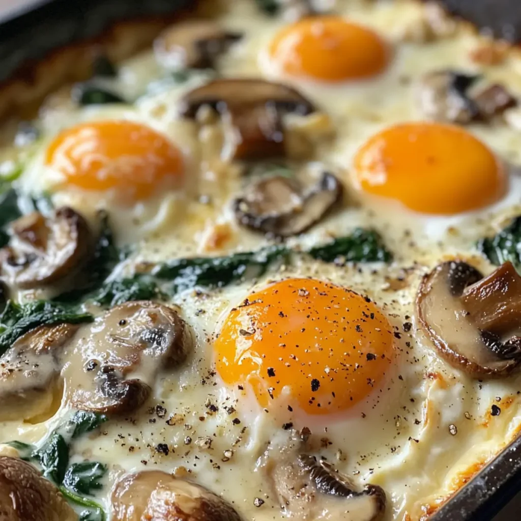 Mushroom and Brie Baked Eggs