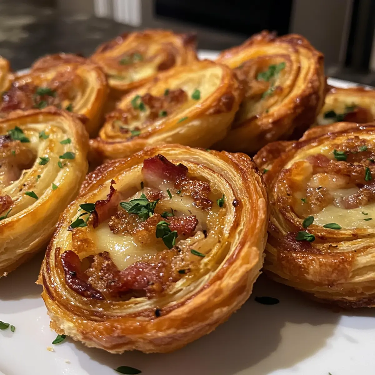 Palmiers with Bacon, Gruyère, and Caramelized Onions
