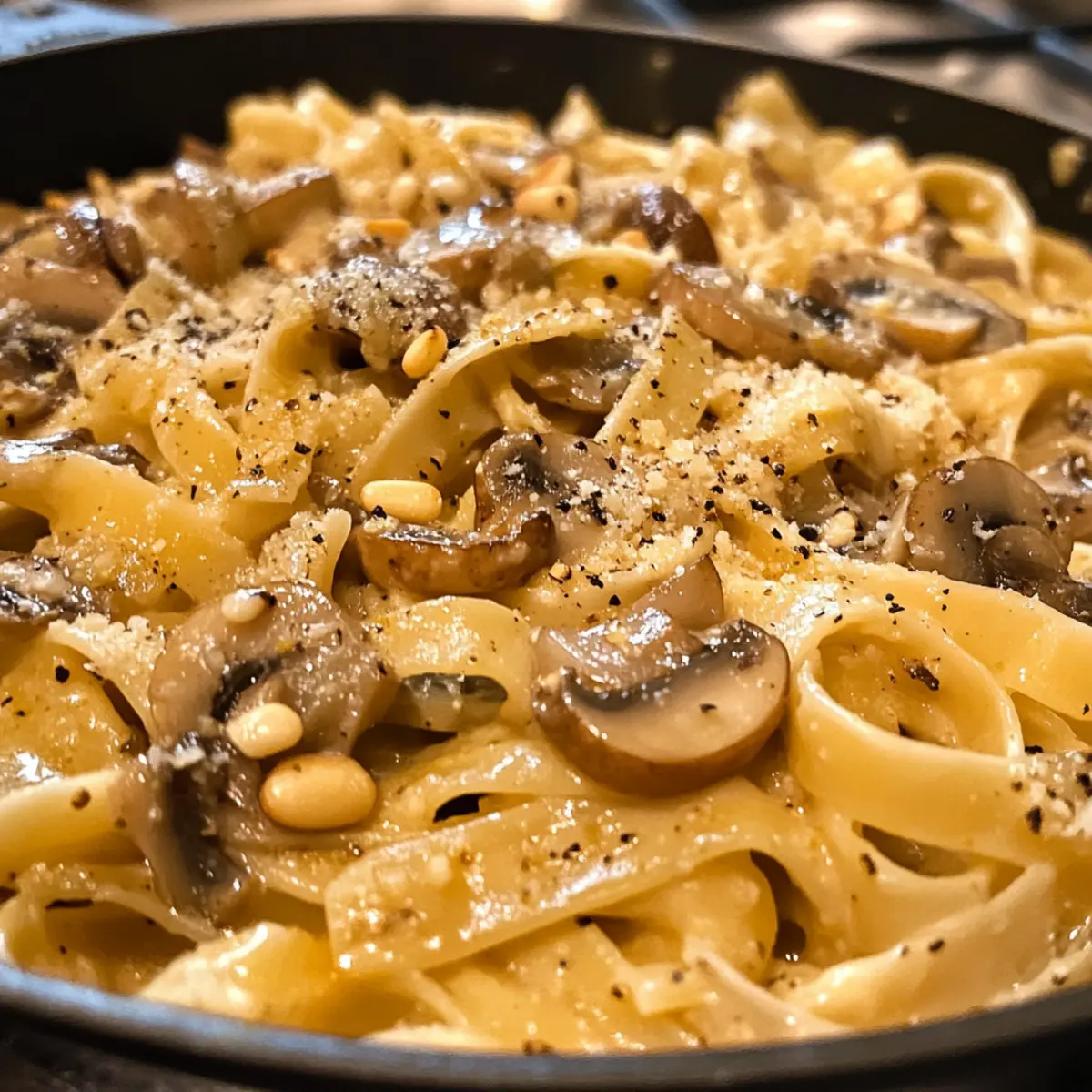 Caramelized Leek and Mushroom Gruyere Pasta
