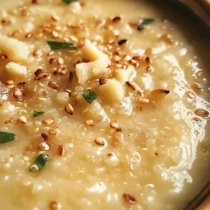 Asiago Roasted Garlic Cauliflower Soup