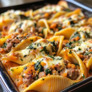 Butternut Squash & Sausage Stuffed Shells