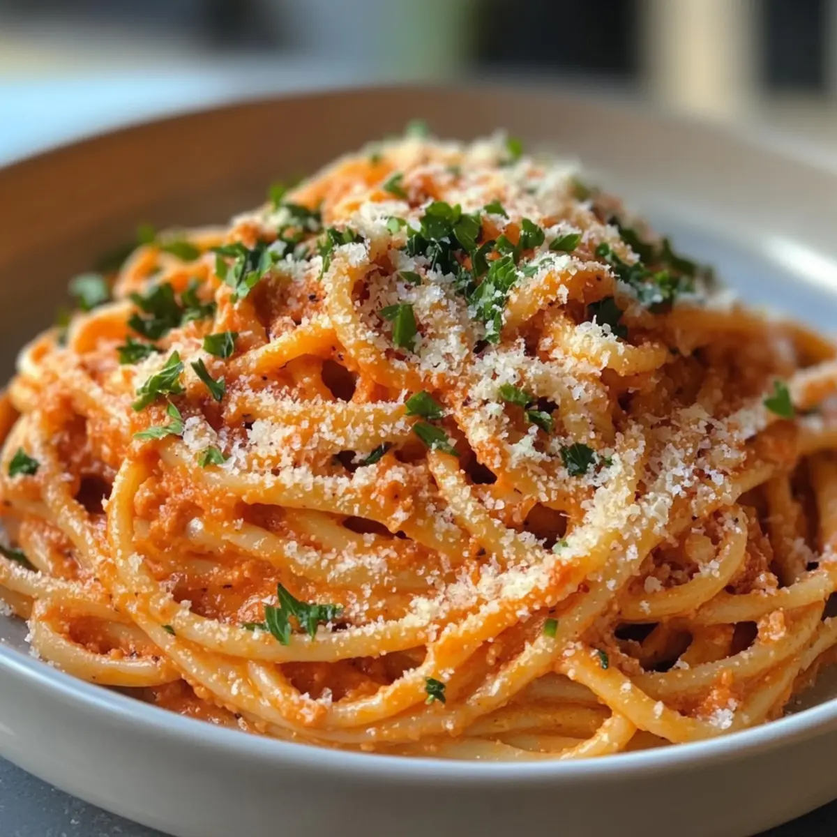 Linguine with Creamy ‘Nduja Tomato Sauce