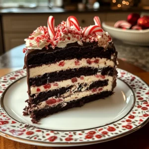 Candy Cane Mousse Cake