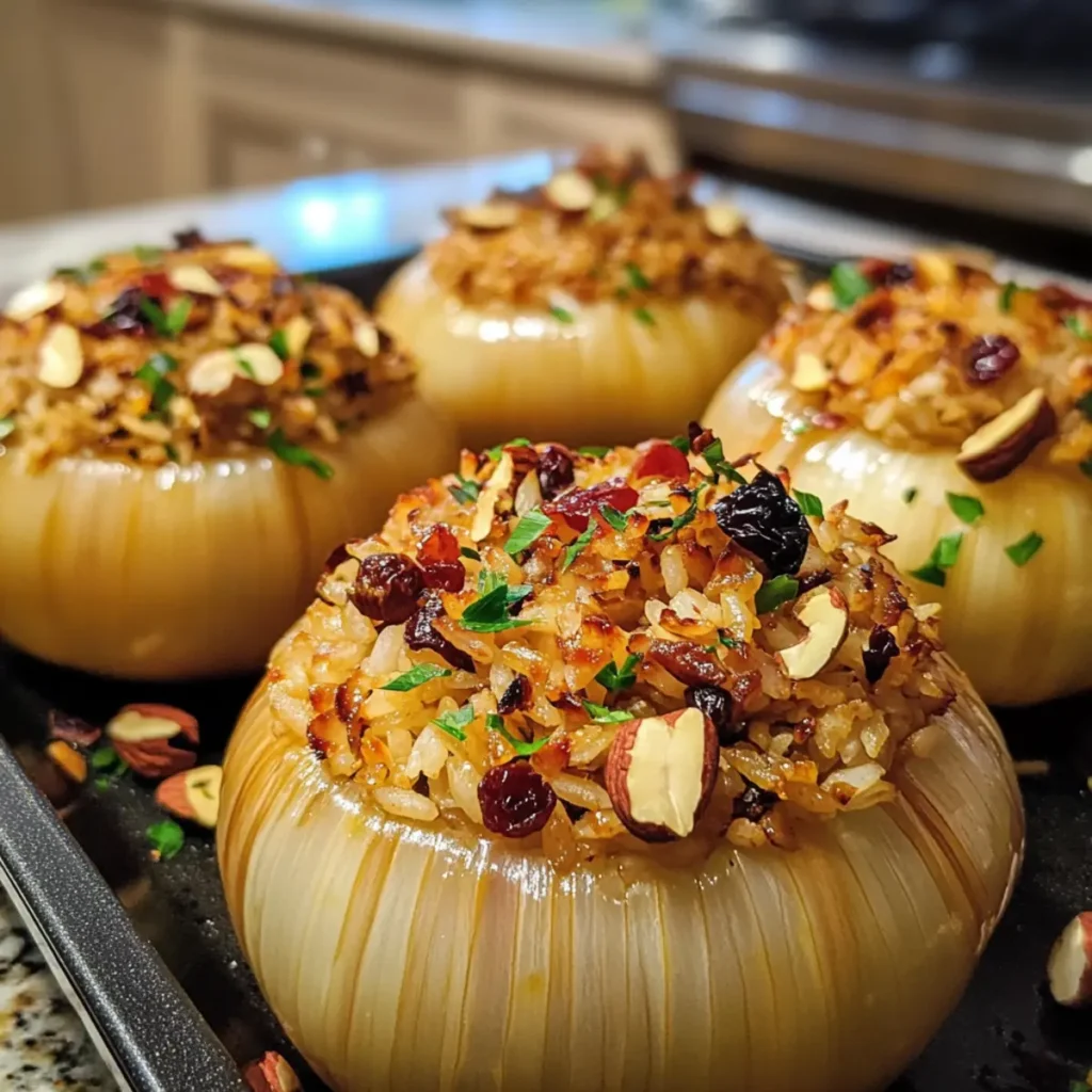 Jeweled Rice Stuffed Onions