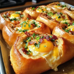 Egg in a Hole Bake with Dinner Rolls