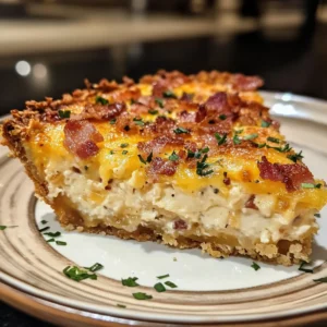 Mouthwatering Hash Brown Crust Bacon and Cheddar Quiche