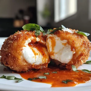Fried Burrata with Spicy Vodka-Style Sauce