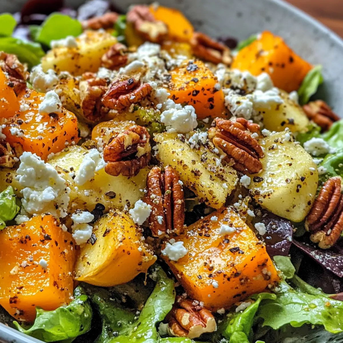 Fall Harvest Salad with Butternut Squash and Apple