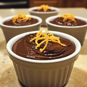 Dark Chocolate and Orange Pot de Crème