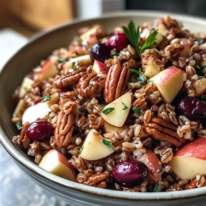 Fresh Cranberry Apple Farro Salad