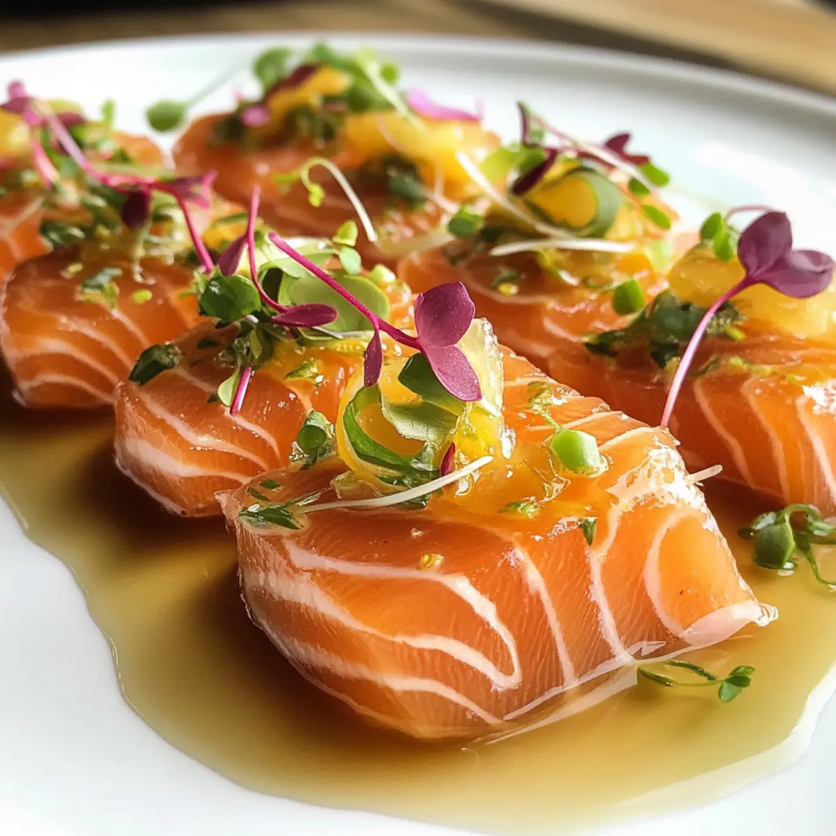 Salmon Crudo with Citrus Soy Dressing