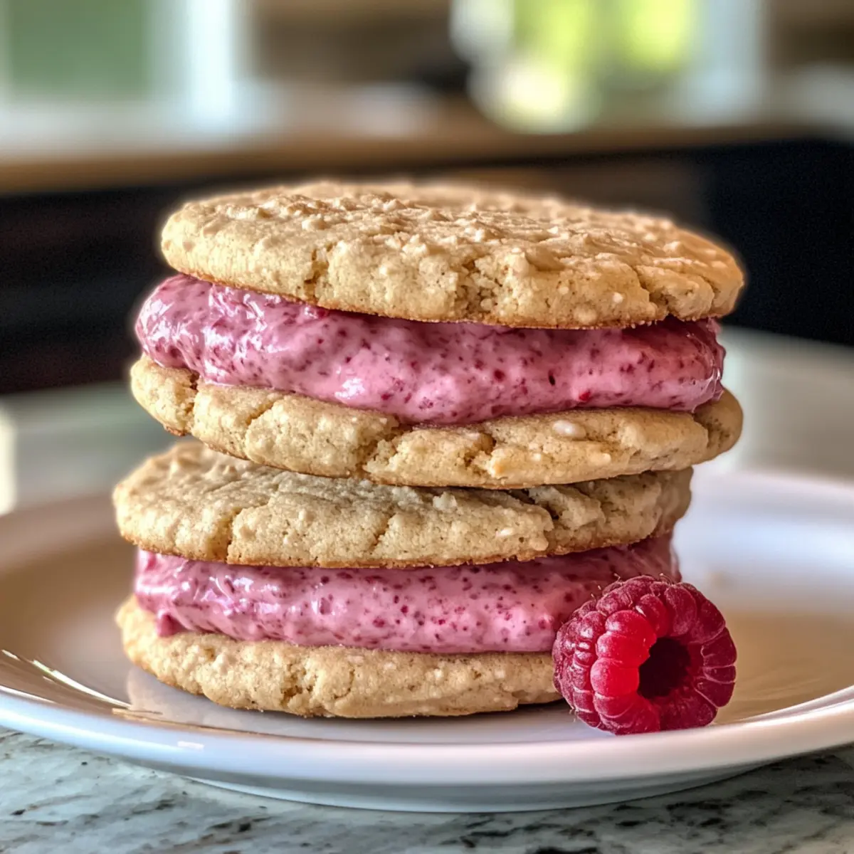 Raspberry Cream Cookies