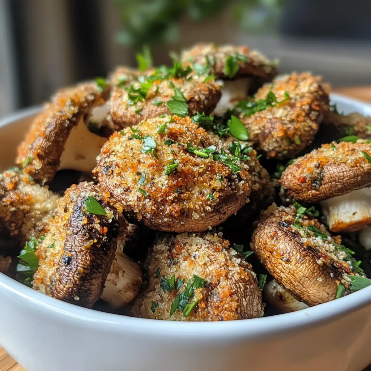 Air Fryer Ranch Mushrooms